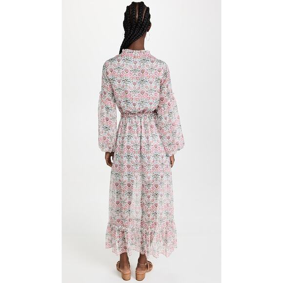 MISA Los Angeles Amata Pink Peasant Bohemian Cottage Dress NWT S $390 - Picture 4 of 7